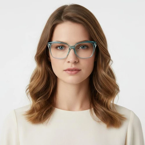 Rectangular Blue Acetate Glasses #BS2425-0879