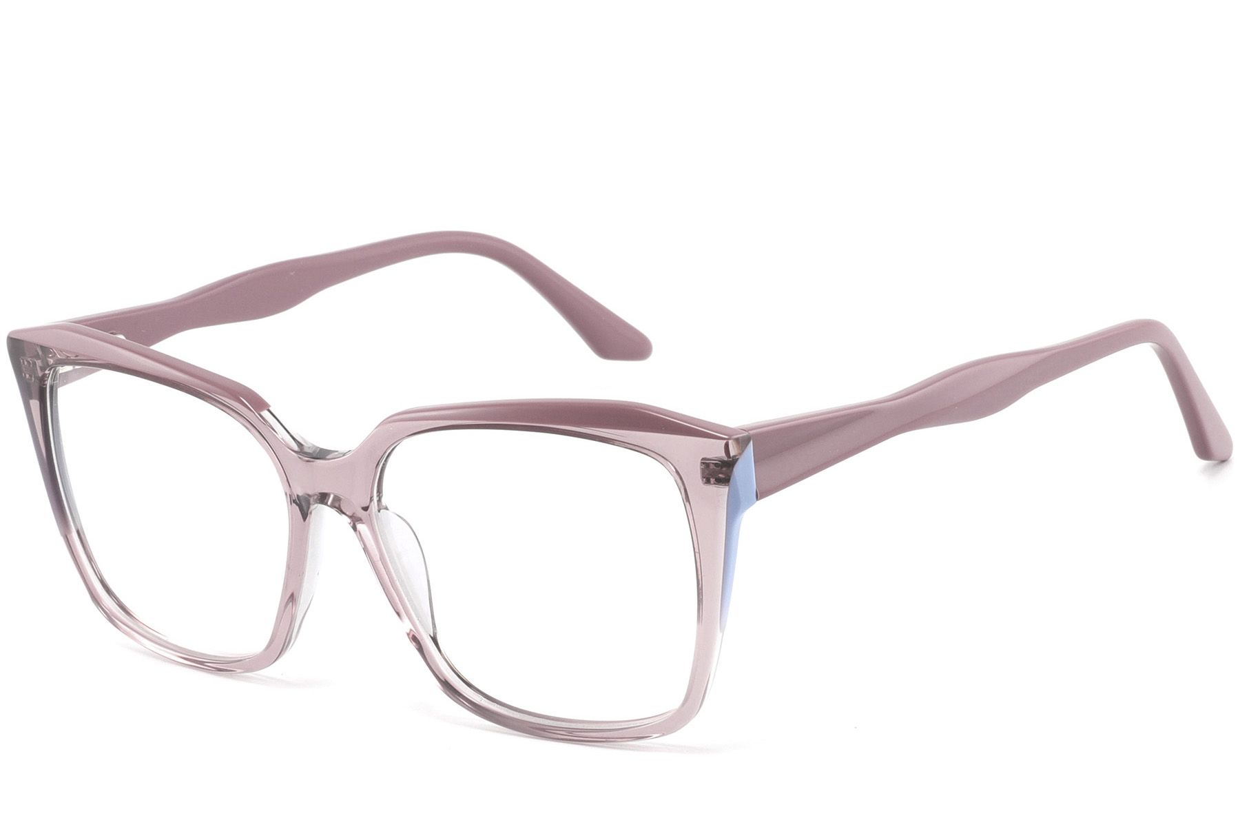 Rectangular Pink Acetate Glasses #BS2425-0880