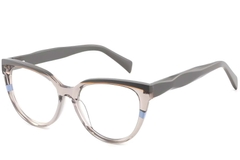 Gafas ovaladas de acetato gris #BS2425-0884