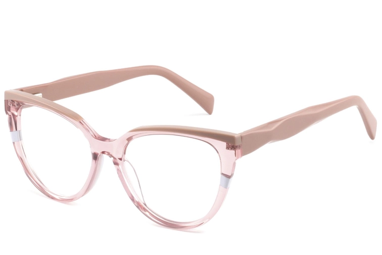 Gafas ovaladas de acetato rosa #BS2425-0885