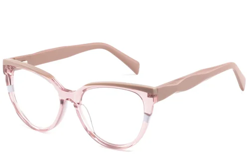 Lunettes ovales en acétate rose #BS2425-0885