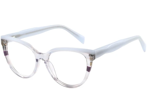 Oval Blue Acetate Glasses #BS2425-0886