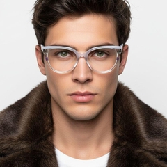 Gafas ovaladas de acetato azul #BS2425-0886