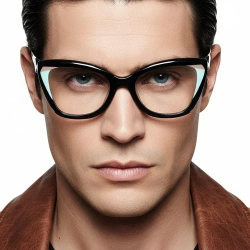 Lunettes papillon en acétate noir #BS2425-0887