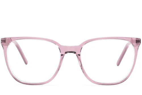 Lunettes rectangulaires en acétate rose #BS2425-0893