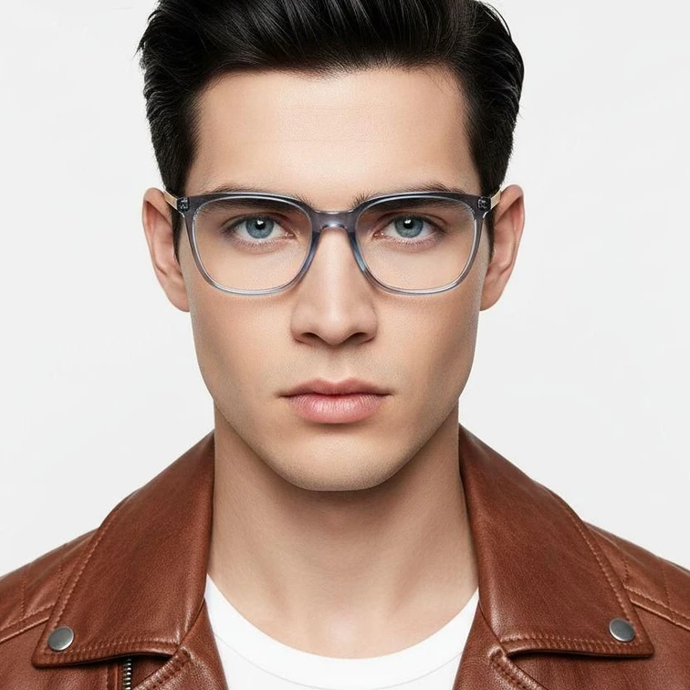 Bicchieri rettangolari in acetato blu #BS2425-0894