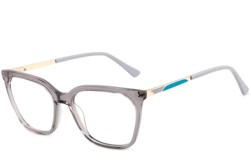 Lunettes rectangulaires en acétate gris #BS2425-0923