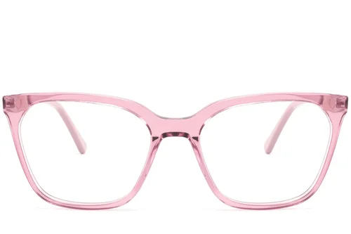 Lunettes rectangulaires en acétate rose #BS2425-0926