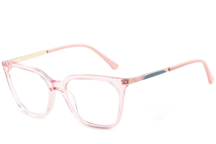 Gafas rectangulares de acetato rojo #BS2425-0927