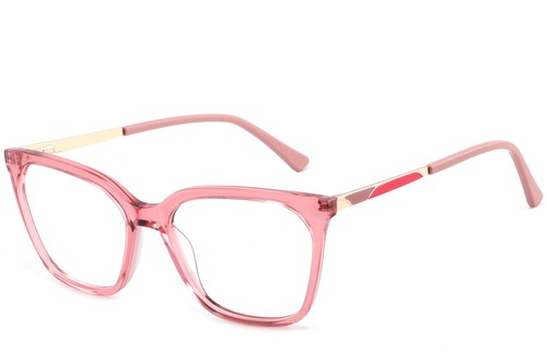 Rectangular Red Acetate Glasses #BS2425-0927