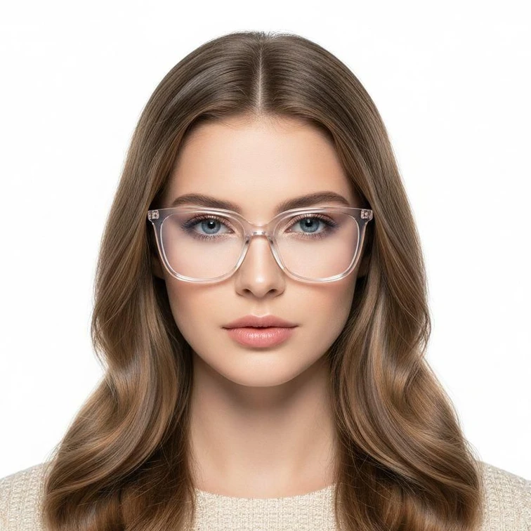 Gafas rectangulares de acetato transparente #BS2425-0928