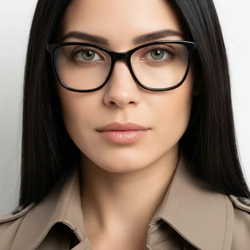 Lunettes papillon en acétate noir #BS2425-0942