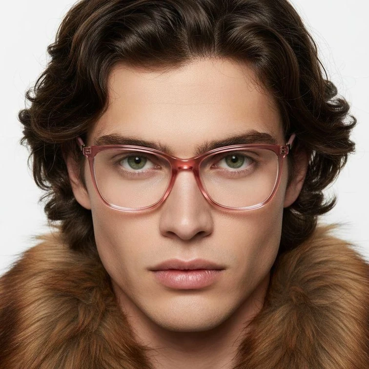 Occhiali in acetato rosso farfalla #BS2425-0945