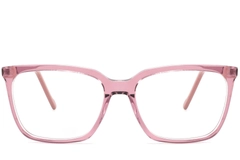 Rectangular Pink Acetate Glasses #BS2425-0947