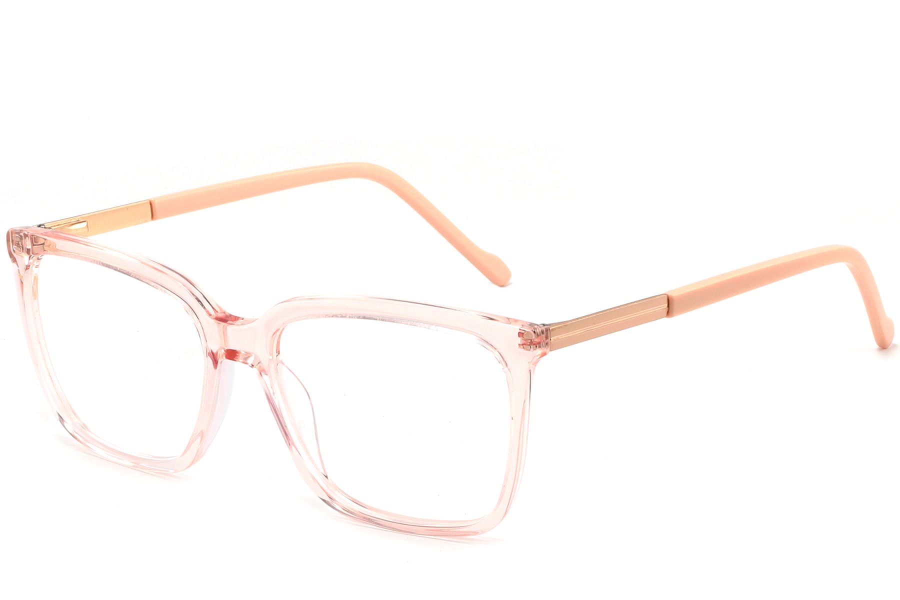 Rechteckige orangefarbene Acetatgläser #BS2425-0948