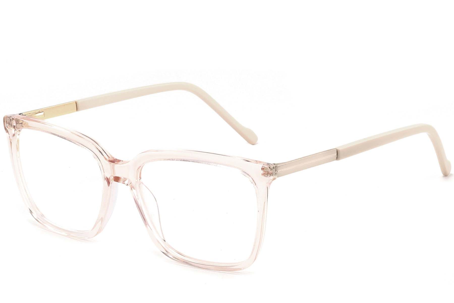 Rectangular Orange Acetate Glasses #BS2425-0948