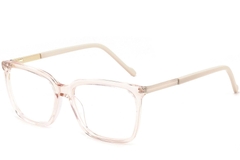 Rectangular Orange Acetate Glasses #BS2425-0948