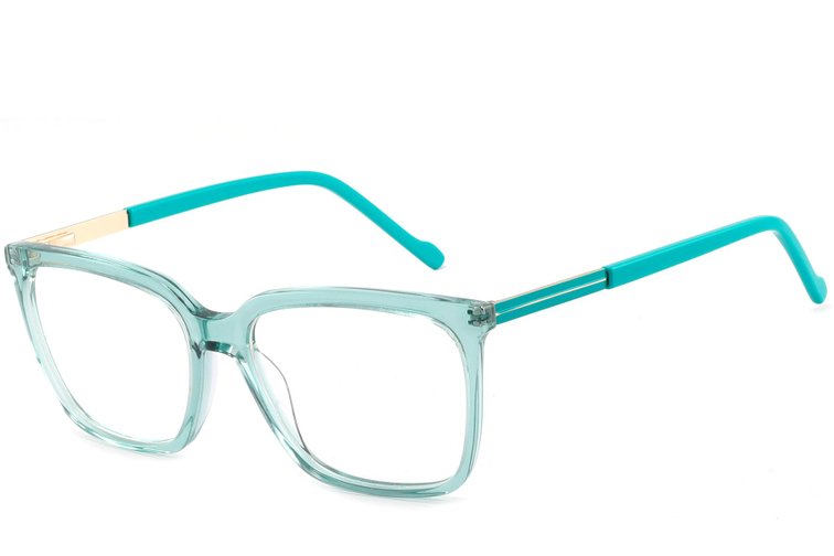 Gafas rectangulares de acetato verde #BS2425-0949
