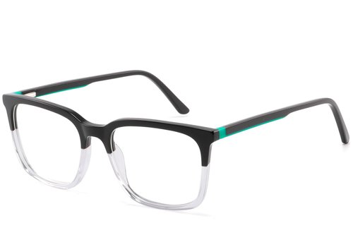 Lunettes rectangulaires en acétate noir #BS2425-0953