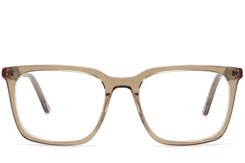 Lunettes rectangulaires en acétate brun #BS2425-0956