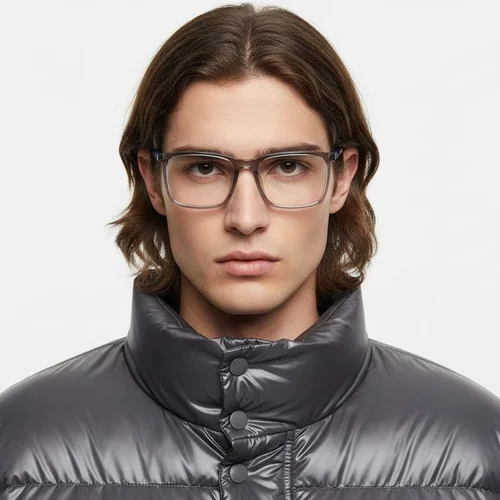 Lunettes rectangulaires en acétate gris #BS2425-0958