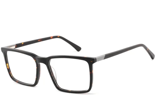 Lunettes rectangulaires en acétate noir #BS2425-0959