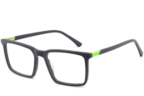 Lunettes rectangulaires en acétate noir #BS2425-0961