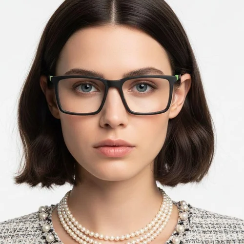 Lunettes rectangulaires en acétate noir #BS2425-0961