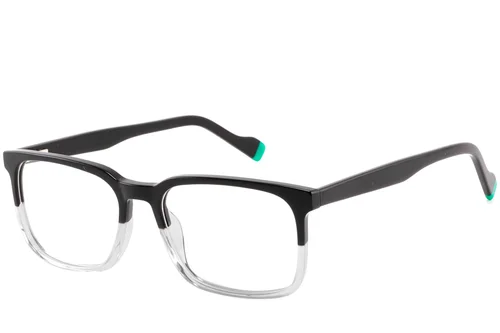 Lunettes rectangulaires en acétate noir #BS2425-0962