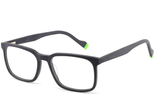 Lunettes rectangulaires en acétate noir #BS2425-0965