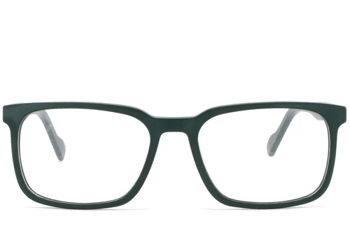 Verres rectangulaires en acétate vert #BS2425-0966
