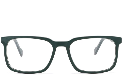 Rectangular Green Acetate Glasses #BS2425-0966