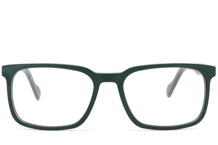 Bicchieri rettangolari in acetato verde #BS2425-0966