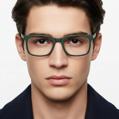 Rectangular Green Acetate Glasses #BS2425-0966