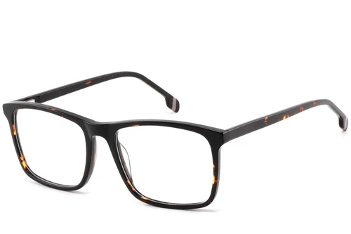 Rectangular Tortoiseshell Acetate Glasses #BS2425-0969