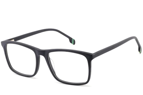 Lunettes rectangulaires en acétate noir #BS2425-0971