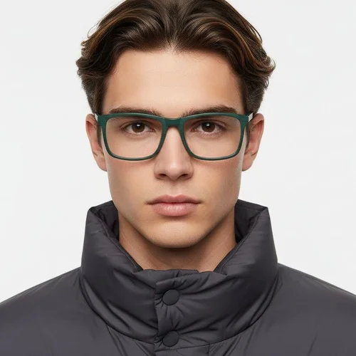 Lunettes rectangulaires en acétate noir #BS2425-0972