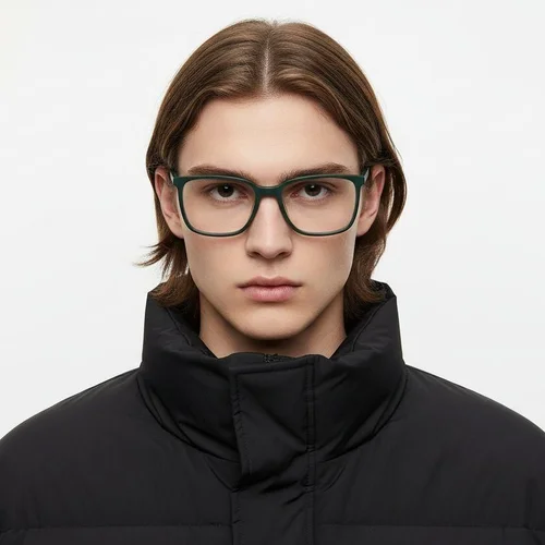 Lunettes rectangulaires en acétate noir #BS2425-0978