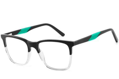Lunettes rectangulaires en acétate noir #BS2425-0979