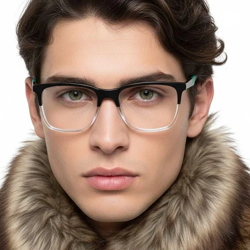 Lunettes rectangulaires en acétate noir #BS2425-0979