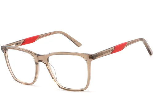 Lunettes rectangulaires en acétate brun #BS2425-0982