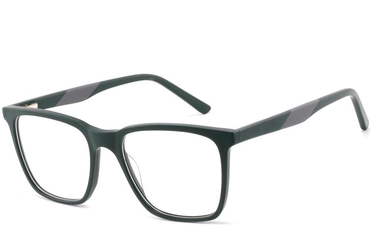 Rechteckige grüne Acetatgläser #BS2425-0984