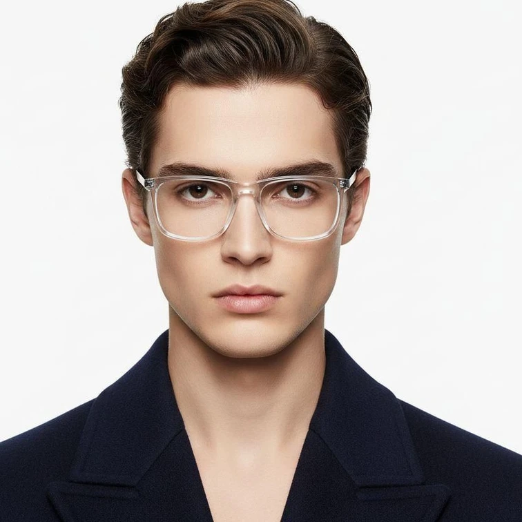 Gafas rectangulares de acetato transparente #BS2425-0985