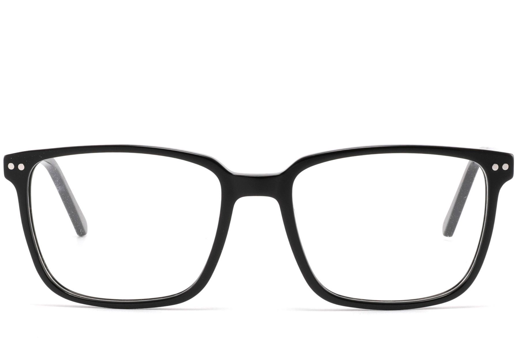 Rectangular Black Acetate Glasses #BS2425-0988