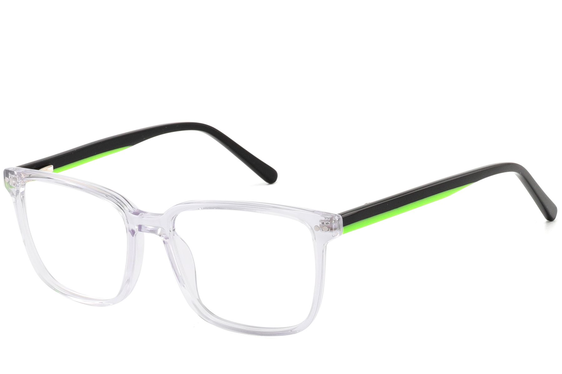 Rectangular Transparent Acetate Glasses #BS2425-0991