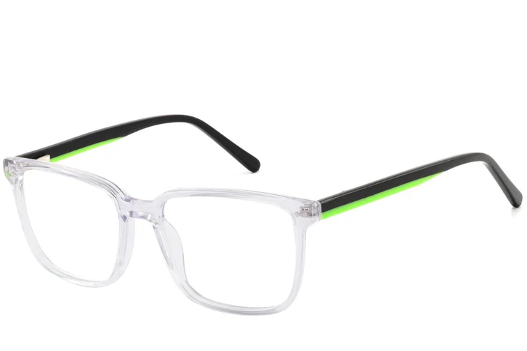 Rectangular Transparent Acetate Glasses #BS2425-0991