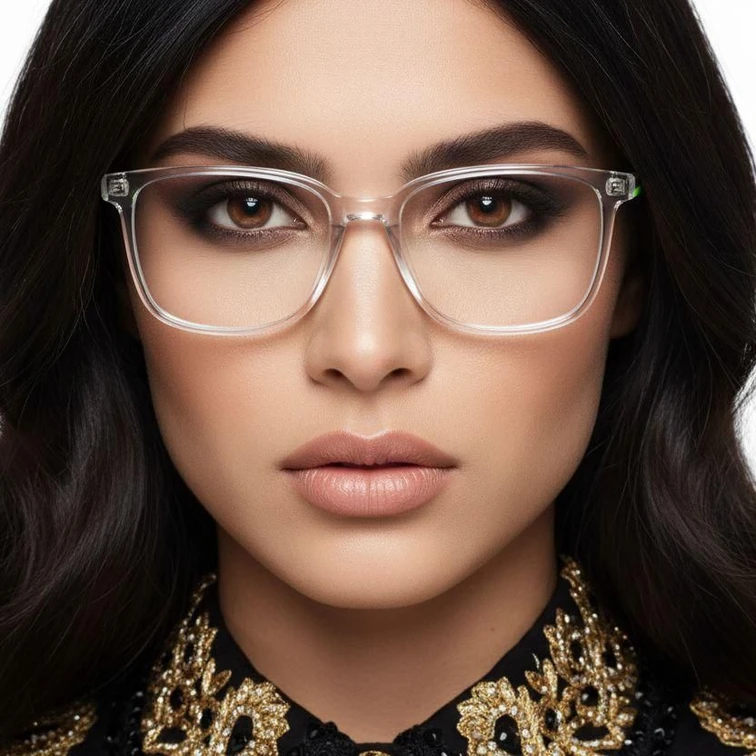Gafas rectangulares de acetato transparente #BS2425-0991