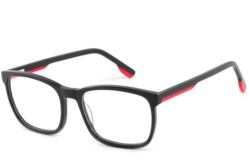 Lunettes rectangulaires en acétate noir #BS2425-0992