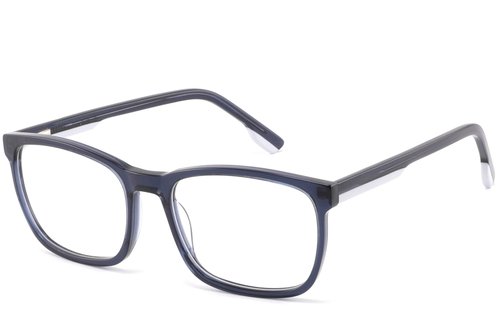 Lunettes rectangulaires en acétate bleu #BS2425-0994
