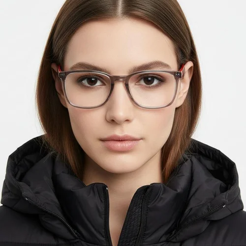 Lunettes rectangulaires en acétate gris #BS2425-1003